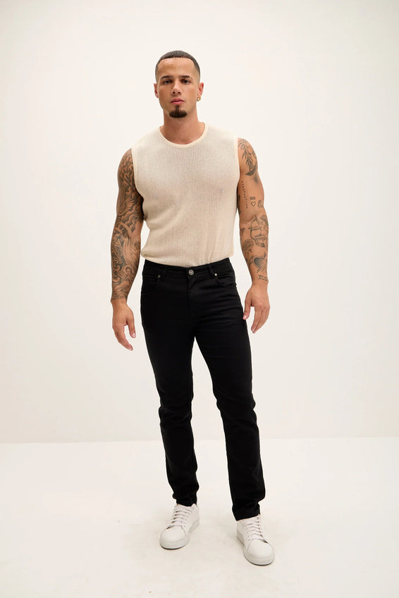 Super Soft 5-pocket Style Pants - Jet Black