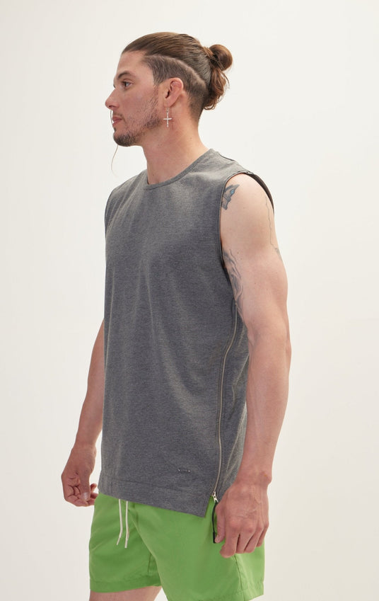 Anthracite Zero Sleeve T-Shirt