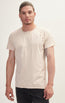 Asymmetric Stitched Distorted T-Shirt - Stone