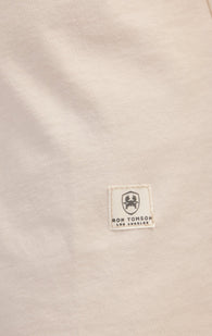 Asymmetric Stitched Distorted T-Shirt - Stone