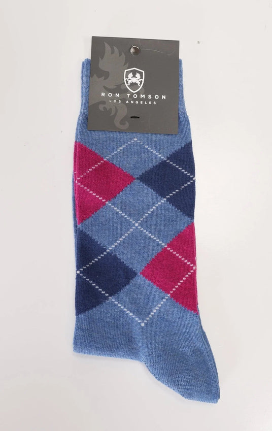 Blue Patterned Sock