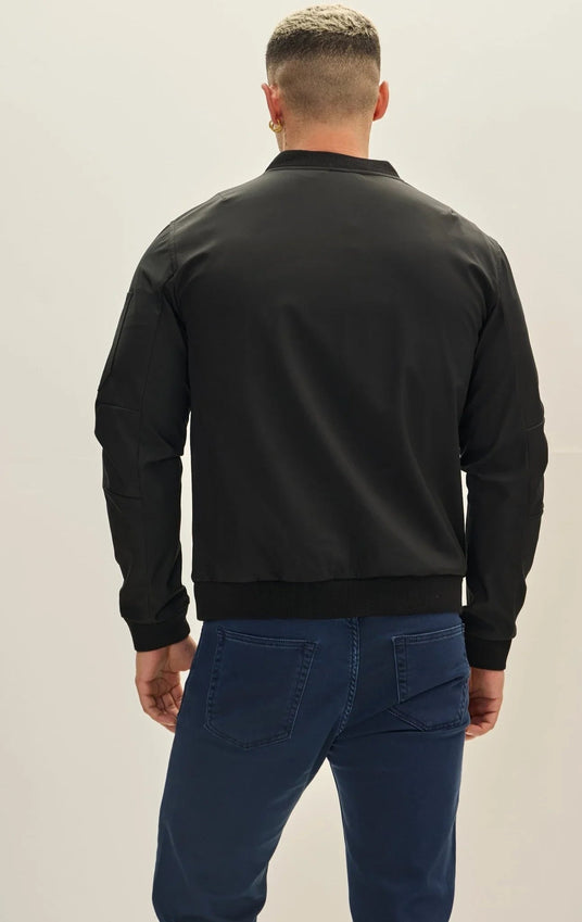 Classic Lightweight Bomber Jacket - Black