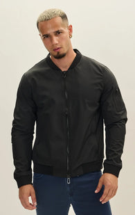 Classic Lightweight Bomber Jacket - Black
