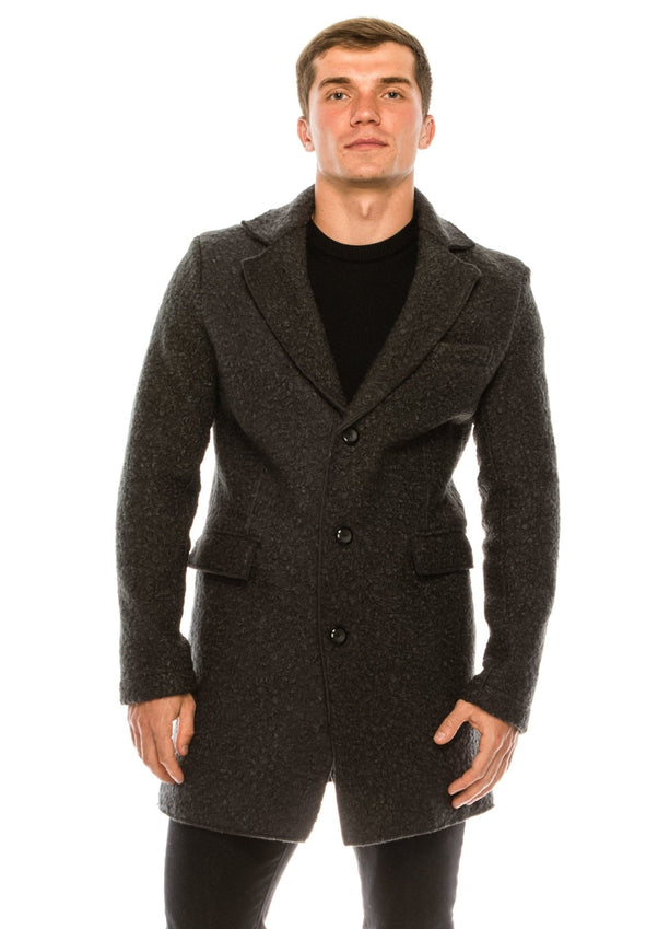 Boucle Coat - Grey