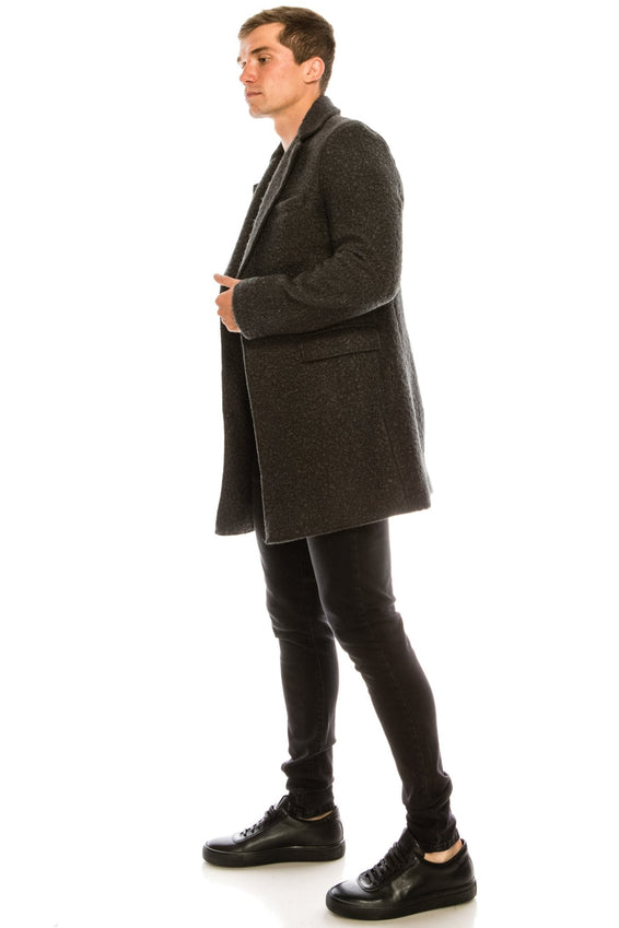 Boucle Coat - Grey