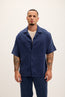 Breezy Relaxed Camp Collar Shirt - Navy
