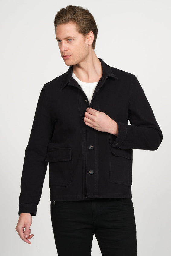 Canvas Work Jacket - Black