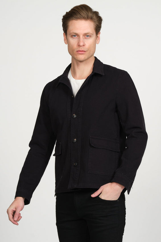Canvas Work Jacket - Black