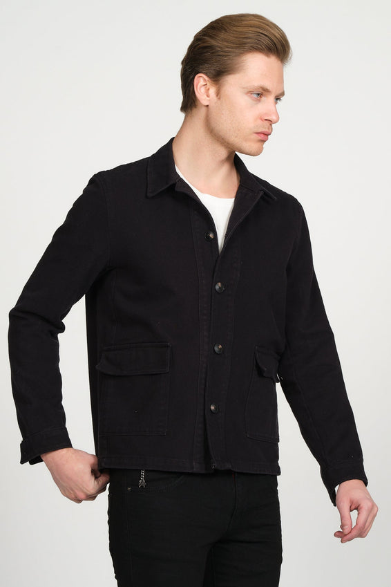 Canvas Work Jacket - Black