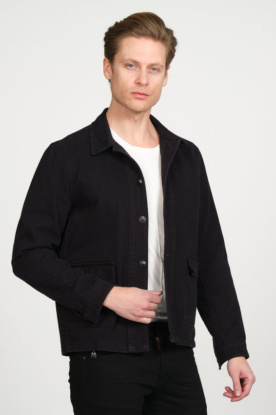 Canvas Work Jacket - Black