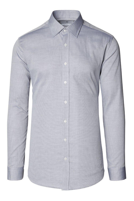 Convertible Cuff Oxford Cotton Spread Collar Dress Shirt - Grey