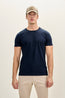 100% Cotton Crew-Neck T-Shirt - Navy