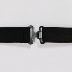 Cotton Velvet Pre-Tied Bow Tie - Black