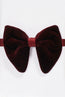 Cotton Velvet Pre-Tied Bow Tie - Burgundy Red