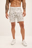 Cut-out Fitted Leather Shorts - White