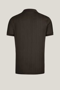 Fine Ribbed Polo Shirt - Olive Green