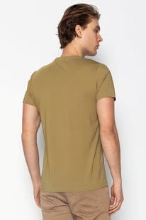 Fitted Lightweight Crew-Neck T-Shirt - Light Green