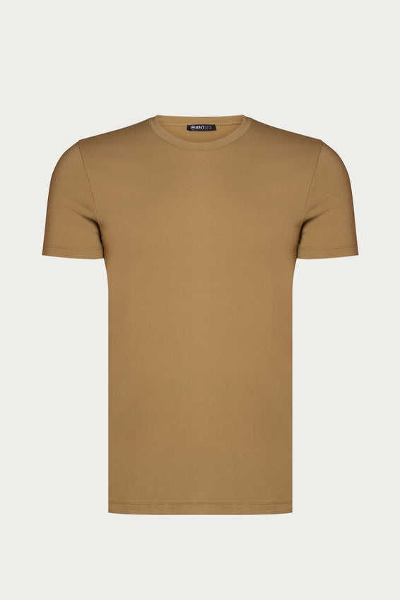 Fitted Lightweight Crew-Neck T-Shirt - Light Green