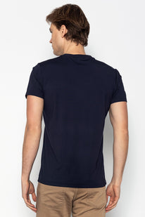 Fitted Lightweight Crew-Neck T-Shirt - Navy