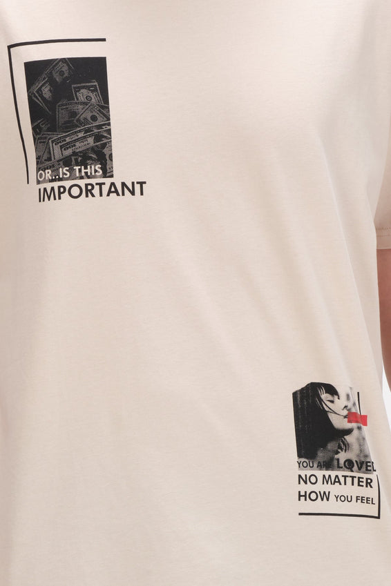 Important Tee - Stone