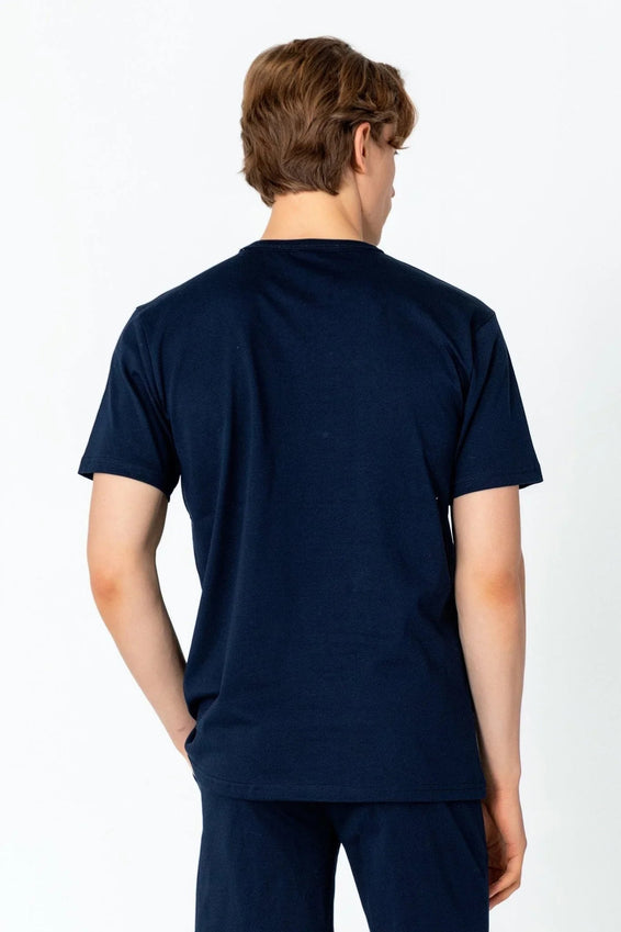 Lightweight Cotton T-shirt - Navy