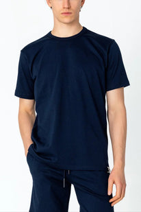 Lightweight Cotton T-shirt - Navy
