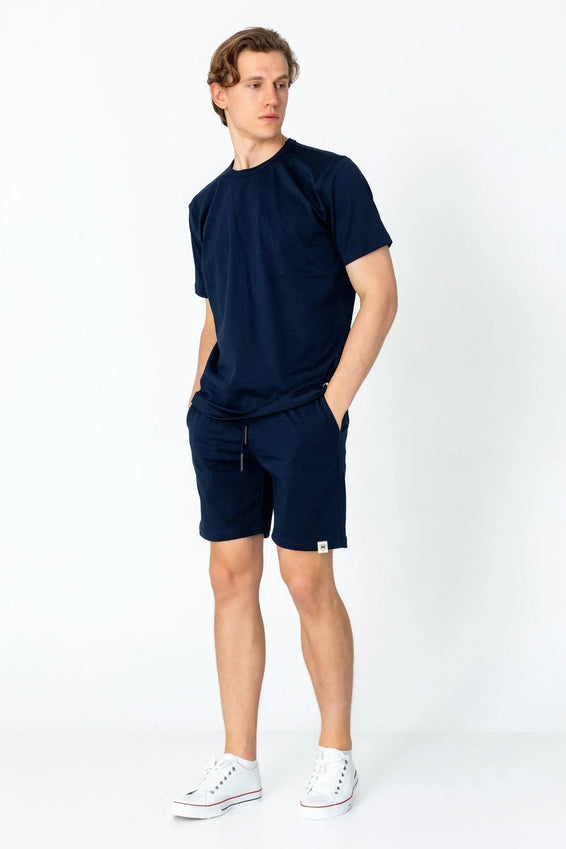 Lightweight Cotton T-shirt - Navy