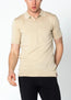 Lightweight Tonal-button Polo Tee - Beige