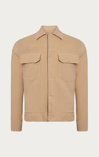 Linen Blend Utility Shirt Jacket - Vizon