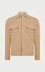 Linen Blend Utility Shirt Jacket - Vizon
