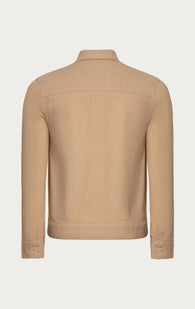 Linen Blend Utility Shirt Jacket - Vizon