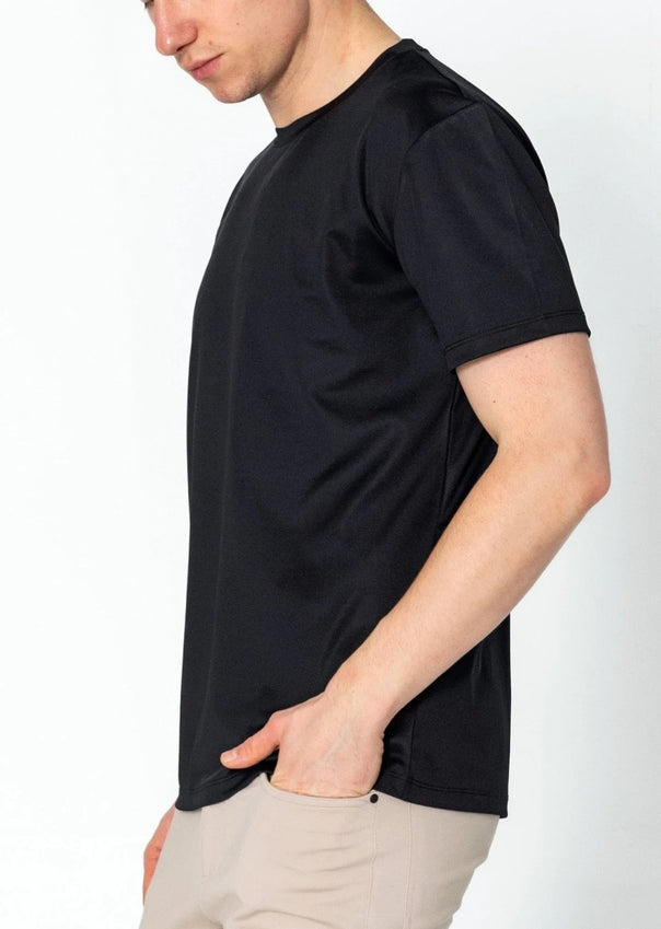 Luxurious Glow Crew-Neck T-Shirt - Black