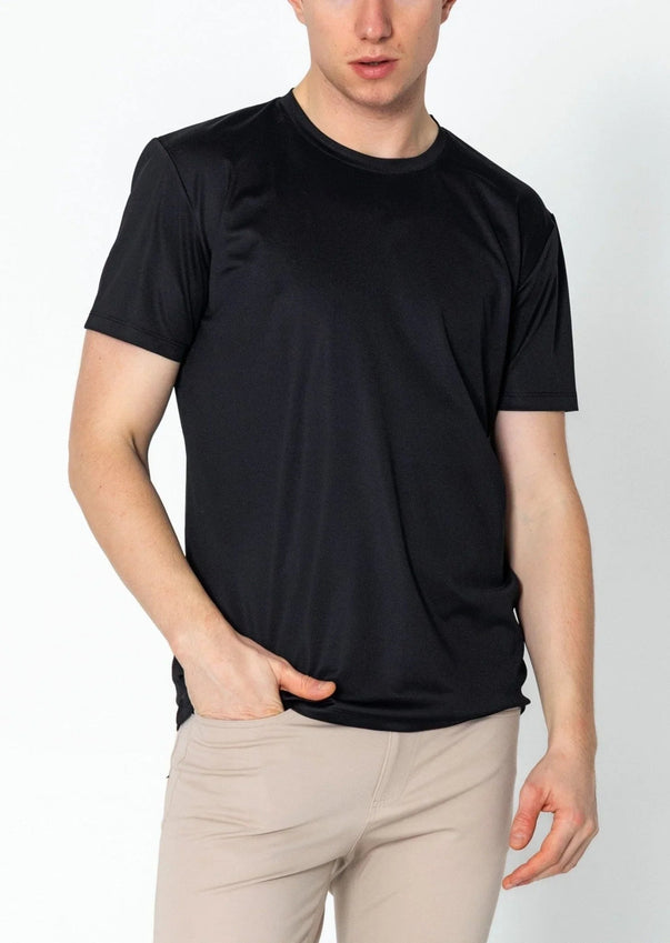 Luxurious Glow Crew-Neck T-Shirt - Black