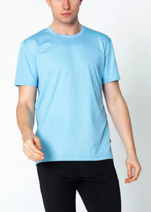 Luxurious Glow Crew-Neck T-Shirt - Blue