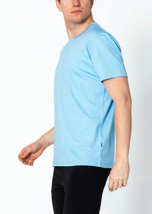 Luxurious Glow Crew-Neck T-Shirt - Blue