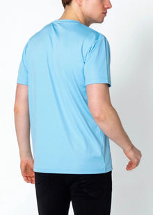 Luxurious Glow Crew-Neck T-Shirt - Blue