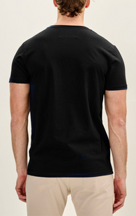 100% Cotton V-Neck T-Shirt - Black