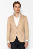 Microfiber Lightweight Notch Lapel Blazer - Off White