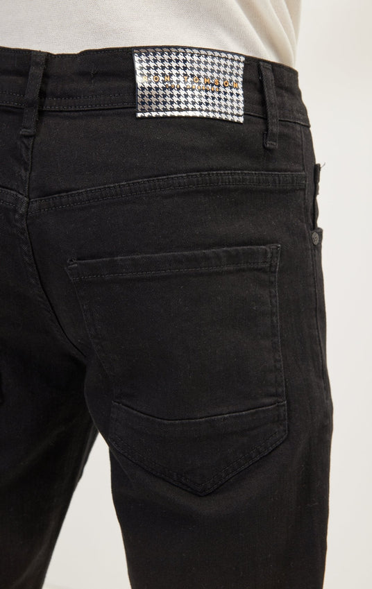 Mid Rise Denim Jeans- Black
