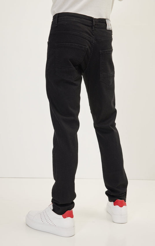 Mid Rise Denim Jeans- Black