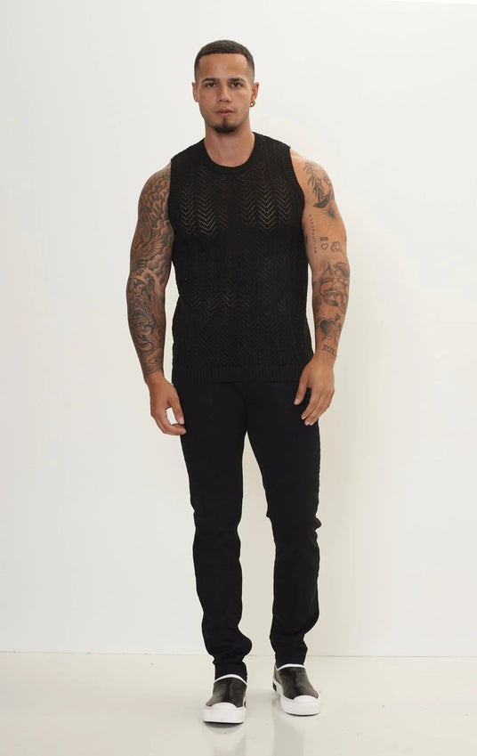 Muscle Fit Tank Top - Black