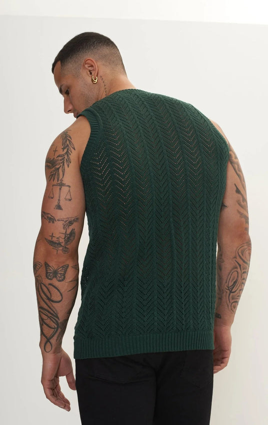 Muscle Fit Tank Top - Green