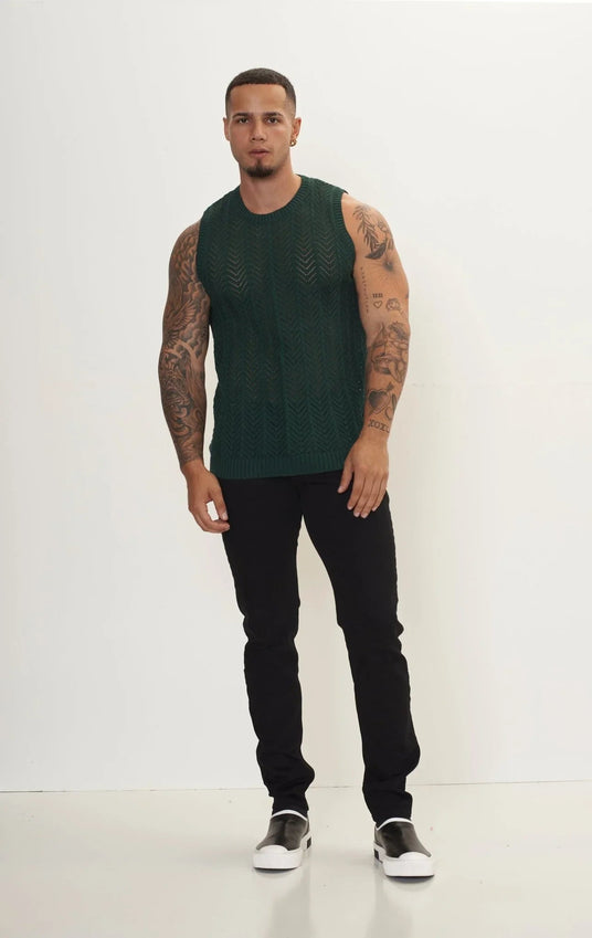 Muscle Fit Tank Top - Green