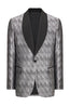Paisley Shawl Lapel Tuxedo Jacket - Silver