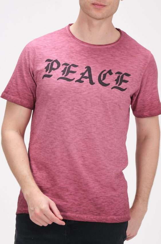 Peace Tee - Bordeaux