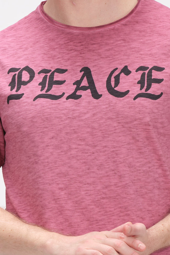Peace Tee - Bordeaux
