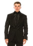 Presley Sequin Appliqué Tuxedo Jacket  - Jet Black
