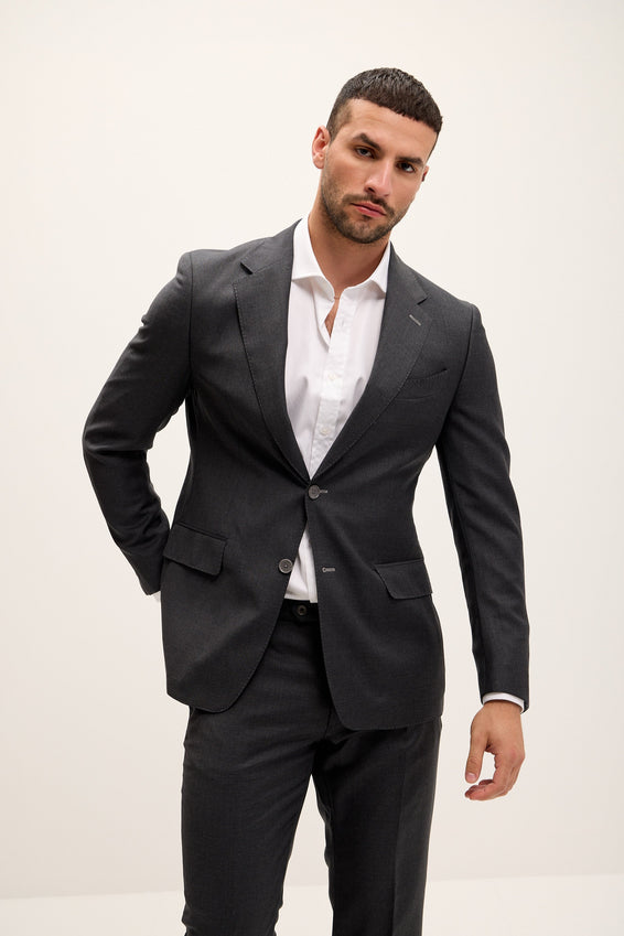 R260R - 100% Wool Suit - Charcoal