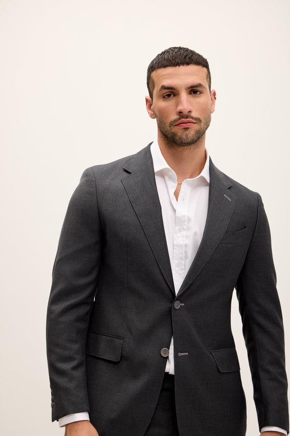R260R - 100% Wool Suit - Charcoal