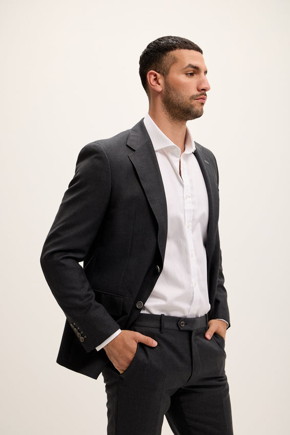 R260R - 100% Wool Suit - Charcoal